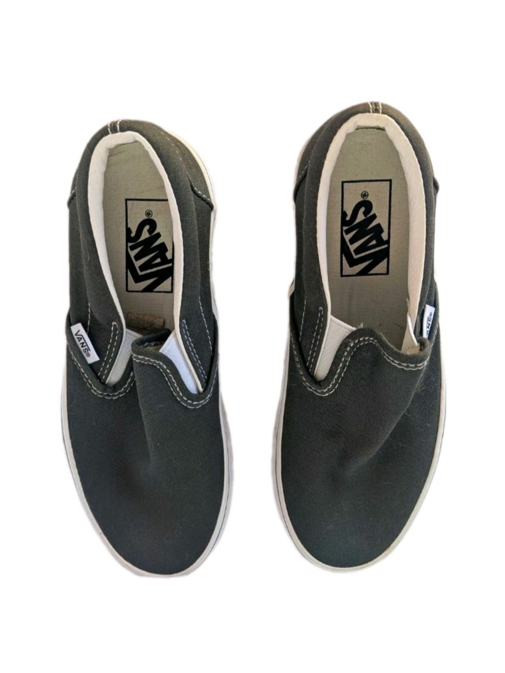 Vans Kids Classic Slip-On Gray Canvas Shoes